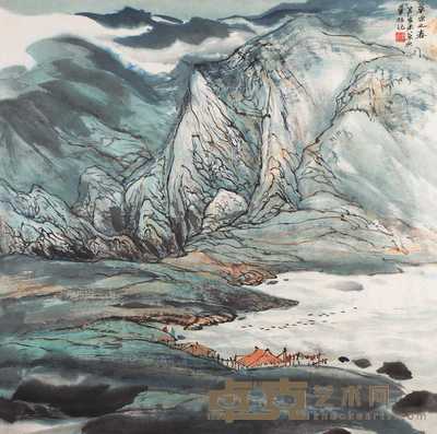 华拓 草原之春 镜心 69×69cm
